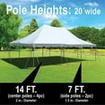 thumbnail image 4 of TentandTable Premium Outdoor Event Party Canopy Pole Tent, Yellow, 20 ft x 30 ft, 4 of 6