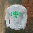 thumbnail image 4 of Ceisia Men Fashionable Casual Loose Elastic Long Sleeve Round Neck St Gift Patrick's Day Lucky Graphic Print T shirt for Daily Fit, 4 of 5