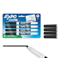thumbnail image 1 of EXPO Dry Erase Markers, Low Odour Ink, Black, Fine Tip, 4 Count, 1 of 7