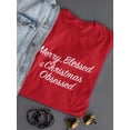 thumbnail image 3 of Merry And Christmas Obsessed T-Shirt Women -Smartprints Designs, Female 5X-Large, 3 of 4