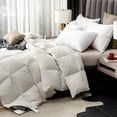 thumbnail image 2 of Royoliving Luxurious Goose Down Comforter 丨White All Season Twin Size Duvet Insert丨100% Cotton Cover down proof Quilt with Box Construction (White, Twin), 2 of 6
