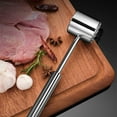 thumbnail image 5 of Harlier Meat Tenderizer Tool, 304 Stainless Steel Kitchen Meat Mallet, Premium Heavy Duty Meat Pounder Flattener, Dual-Side Meat Hammer With Comfortable Grip for Steak Chicken, 0.9lb, 5 of 7