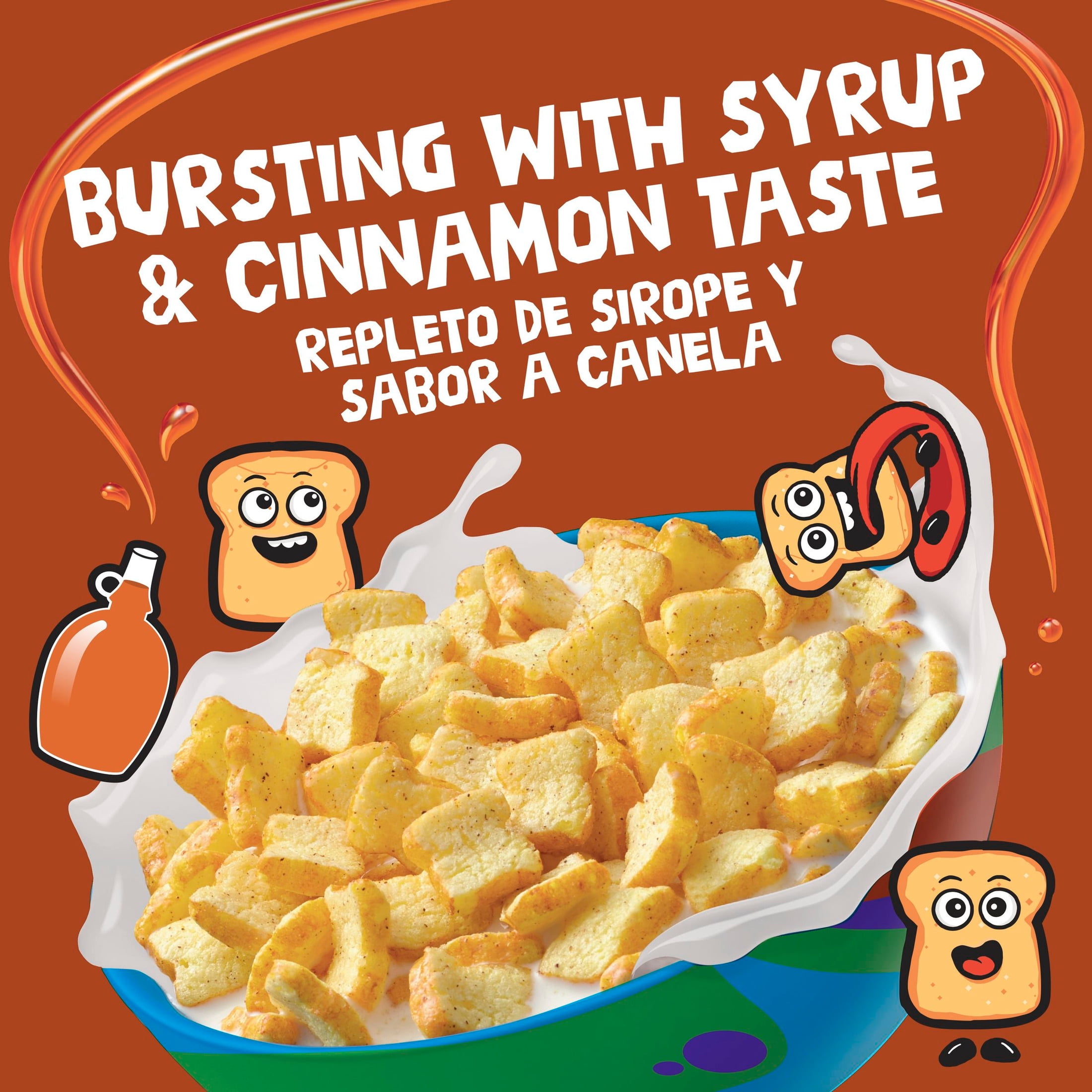 French Toast Crunch Breakfast Cereal, Syrup and Cinnamon Taste, Family Size, 17.4 oz
