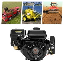 Peakora 210cc 4 Stroke Gasoline Engine 7.5hp 3600rpm Ohv Air Cooled Pull Start Motor Air Cooled Single Cylinder Gas Engine with 0.95gal Fuel Tank Gas Engine for Go-Karts Compressors Trenchers