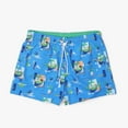 thumbnail image 2 of Lacoste Men's Printed Built In Mesh Boxer Swimming Trunks Blue Size Small, 2 of 3