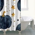 thumbnail image 4 of Pumpkin Night Star Shower Curtains,Washable Bathtub Curtains with Hooks Retro Polyester Fabric Curtains for Halloween Thansgiving Christmas Hotel Dorm, 4 of 5