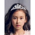thumbnail image 4 of Crystal Girl Tiaras Silver Birthday Gift Crown Rhinestone Headband Tiara for Women, 4 of 4