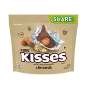 Hershey's Kisses Milk Chocolate with Almonds Candy, Share Pack 10 oz