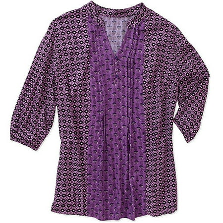 Faded Glory Women's Plus-size Woven Prin
