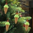 thumbnail image 5 of Ice Cream Christmas Ornaments with Candy Macaron Color Dessert Pendant Set for Xmas Tree Decorations New Year Easter Birthday Parties Home Festive Accents, 5 of 5