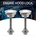 thumbnail image 2 of 4X Quick Release Push Hood Latch Button Car Pin Bonnet Lock Bumper Clip Latches Silver, 2 of 5