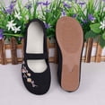 thumbnail image 4 of Domuza Women's Embroidered Mesh Ballet 2026 Comfortable Casual Mary Jane Shoes for Walking Daily Outfits Black 7.5（EU-39）, 4 of 6