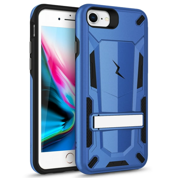 ZIZO TRANSFORM Series for iPhone SE (3rd and 2nd gen)/8/7 Case Rugged Dual-layer Protection with Kickstand - Blue