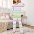 thumbnail image 2 of BLVB Big Girls Cute Pajama Sets Long Sleeve Tops and Pant Teens Sleepwear 2 Piece Pjs Clothes 2-14Years, 2 of 3
