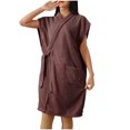 thumbnail image 2 of HongQid Women'S Soft Robes Bath Robe After Shower Female Plush Spa Bathrobes Sleeveless Lightweight With Pockets, 2 of 4