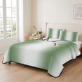 thumbnail image 2 of Twin Quilt Set 68''x86'', Sage Green White Ombre Lightweight Bedspread Coverlet Set with 2 Pillow Shams, Modern Abstract Art Farmhouse Gradient Breathable All Season Quilt Bedding for Dorm/Bedroom, 2 of 9