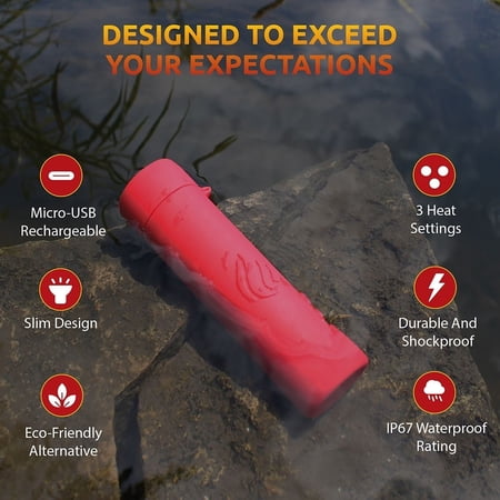 Panther Vision Rechargeable Hand Warmer - POWERPAW USB-C IP67 Rated Waterproof Portable Hand Warmers - Reusable Pocket Heaters with 6 Hrs Battery for Hunting, Snow Sports and Cold Weather 501