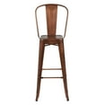 thumbnail image 2 of Commercial Seating Products Oscar Style Metal Patio Barstool with Back, 2 of 10