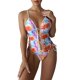 thumbnail image 1 of Gibobby Bañador de una pieza Traje de baño de 1 pieza sexy de verano para mujer Traje de baño estampado con tinte de corbata sexy(Rojo,M), 1 of 4