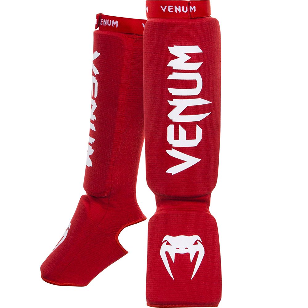 Venum Kontact SlipOn MMA Shin and Instep Guards Red