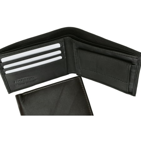 menswallet - Mens Leather Change Pocket Bifold Wallet 1150 (C) Black - www.bagssaleusa.com/product-category/neverfull-bag/