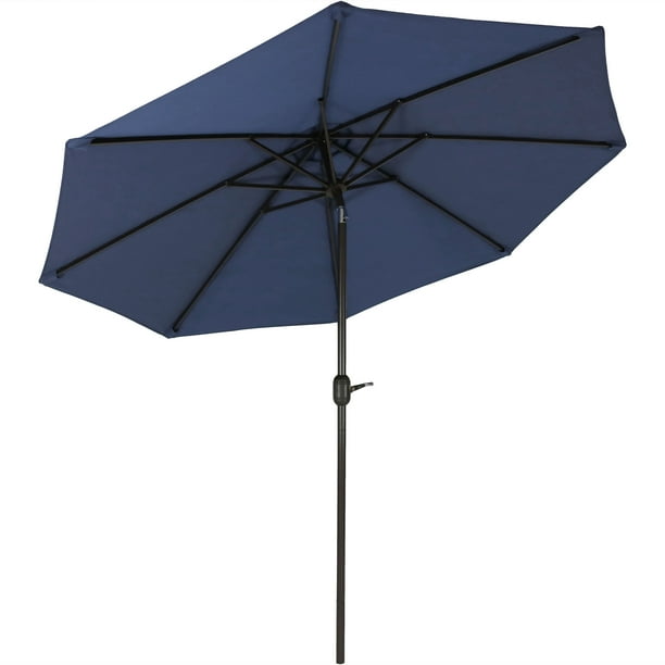Sunnydaze Outdoor Aluminum Patio Umbrella with FadeResistant Canopy
