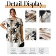 thumbnail image 6 of Cuteduck Women Plus Size Tops Short Sleeve Summer Floral Print Blouses Round Neck Loose Casual Bohemian Flowy Shirts 1X-5X, 6 of 10