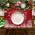 thumbnail image 4 of Lssam Christmas Placemat Heat-Resistant Set of 1, Snowflake Red Xmas Table Mats Non-Slip Washable for Home Dining Table, Party & Seasonal Kitchen Decor, 4 of 5