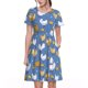 thumbnail image 1 of Disketp Chicken Family para Vestido de Manga Corta para Mujeres, Vestidos de Verano para Mujeres, Casual y Holgado para la Playa, 1 of 6