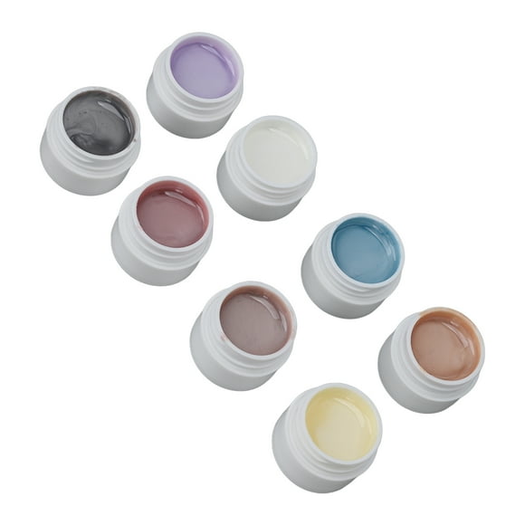 Glitter Nail Gel Cream, Nail Art Polish Cream Shiny Effect 8 Colors Pearly Shell Grain Stylish for Home Use
