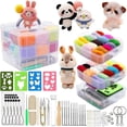 thumbnail image 1 of Wool Felt Felt Needle Kit Set 36 Colors Gift Tool Roving Material Complete Pcs Tool 109 Fiber Starter, 1 of 5