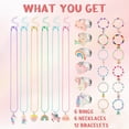 thumbnail image 5 of Abaima 24 Pcs Toddler Grils Play Jewelry Set , Necklaces with Bracelets Cute Multicolor Unicorn Heart Star Rainbow Charms Kids Gift Party Favors Pretend Play Dress Up Toys, 5 of 7