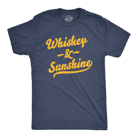 Mens Whiskey And Sunshine Tshirt Funny Summer Drinking