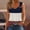 Brown, variant on Sleeveless Spring Tops for Women 2024 Tank Tops Brown V-neck Color Block Camisole Metal Tops L