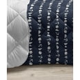 thumbnail image 3 of Maritime Down Alternative Comforter, Continuous Pattern with Anchor Ship Lighthouse Hearts on Stripes, Microfiber Quilt for All Season, 5 Sizes, Pale Teal Coral Cream, by Ambesonne, 3 of 3