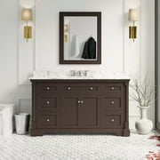 Sydney 60" Single Bathroom Vanity with Chocolate Cabinet & Carrara Marble Top