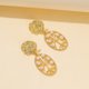 thumbnail image 4 of HomeKingdee Gold Color​ Alloy Irregular Geometric Earrings with Square Sequins for Women - Creative and Stylish Jewelry for All Occasions Including Wedding and Party, 4 of 5