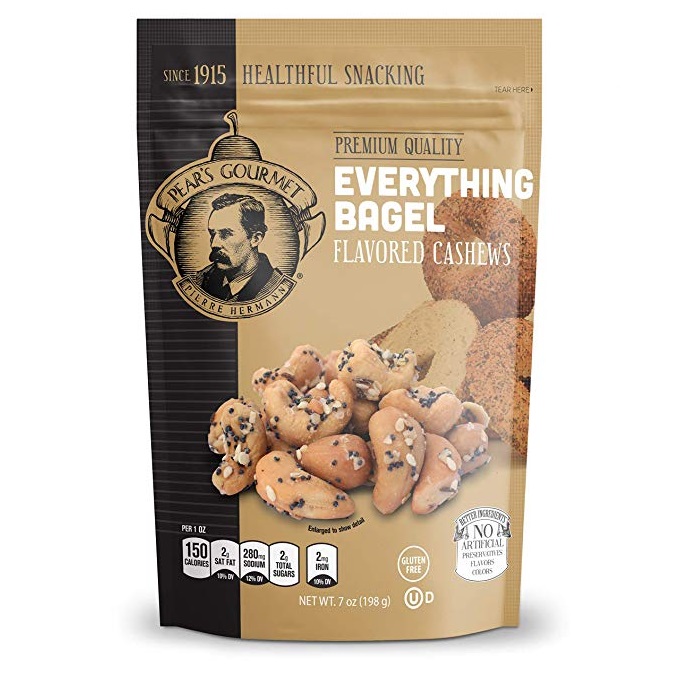 Everything Bagel Flavored Cashew Nuts Keto Friendly Nuts 7 oz