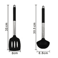 thumbnail image 2 of Juego de utensilios de cocina de 2, utensilio de cocina de silicona resistente al calor con mango de acero inoxidable, 2 of 5
