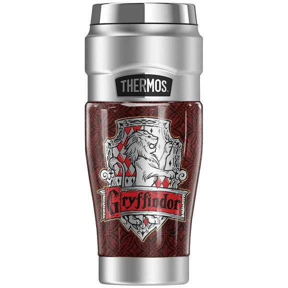 Harry Potter Gryffindor House Crest THERMOS STAINLESS KING Stainless Steel Travel Tumbler, Vacuum insulated & Double Wall, 16oz