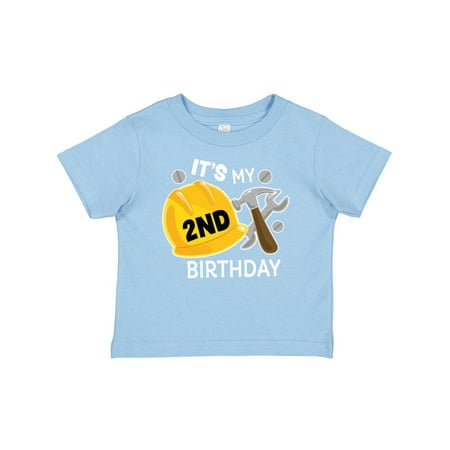 

Inktastic Its My 2nd Birthday with Construction Tools Gift Baby Boy T-Shirt