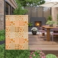 thumbnail image 5 of Gingham Blocks House Flag 28 x 40 Inches, Pumpkin Orange Maple Leaf Striped Plaid Country Weather Proof Outdoor Patio Flags Double Sided Small House Decoration for Yard Lawn Outside Home, 5 of 9