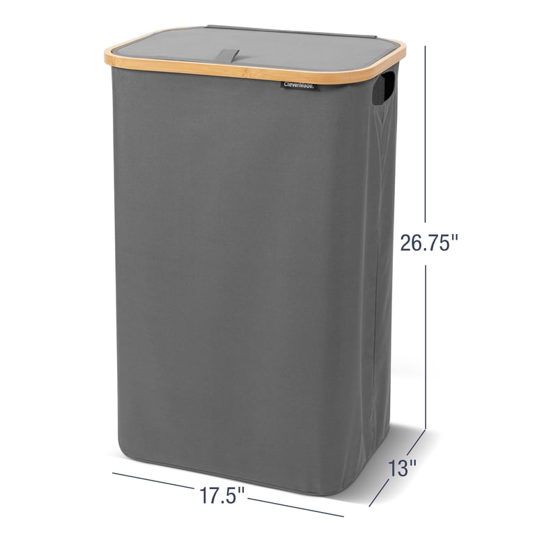 Foldable Laundry Hamper with Lid, 90L Capacity, 2-Pack photo 3