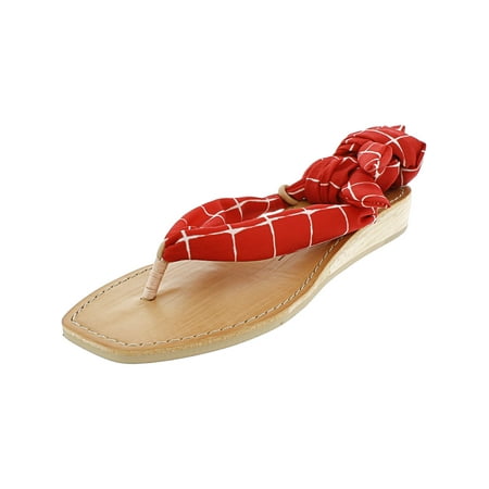 Dolce Vita Moccasins - Dolce Vita Women's Henlee Red Ankle-High Fabric Wedged Sandal - 6M