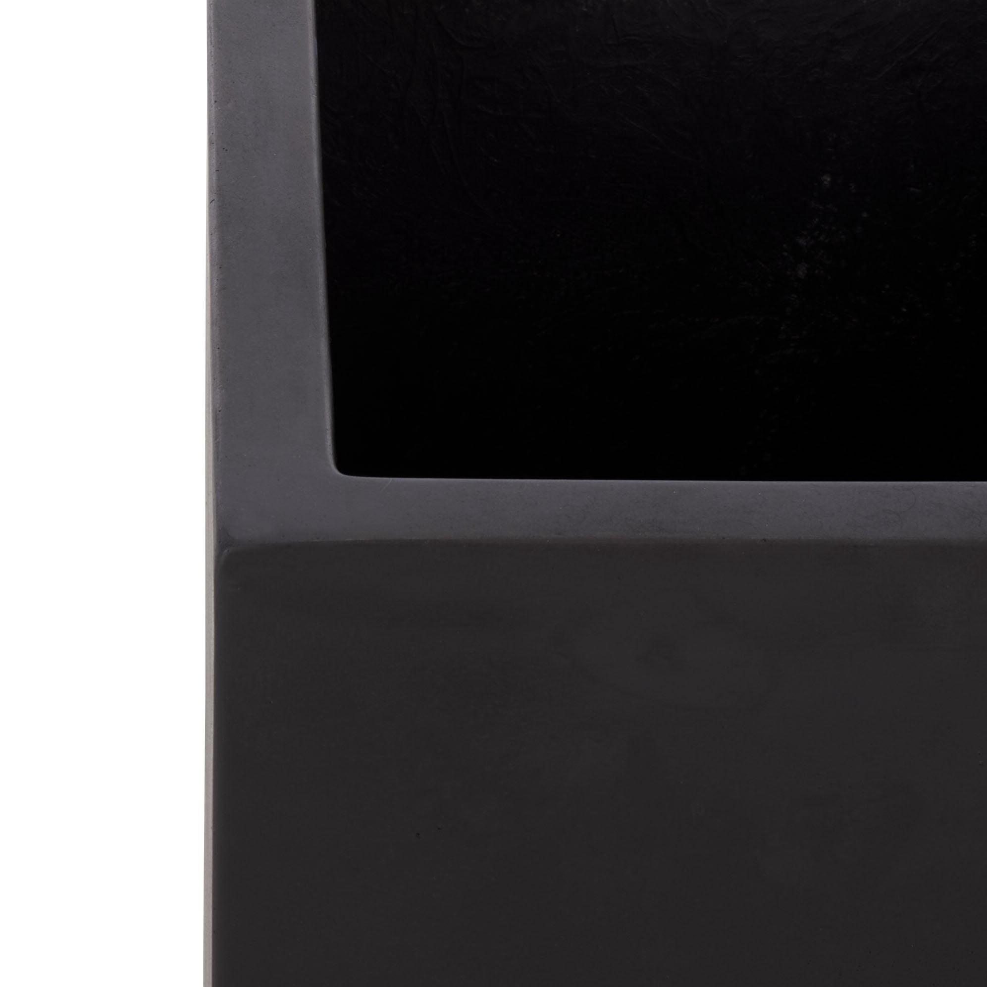 Safavieh 11.8" x 11.8" x 23.6" Square Black Fiberstone Planter