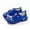 Blue, variant on Gyujnb Kids Quick Lace Water Shoes Grid Print Mesh Upper Round Toe Flat Sole Footwear (Unisex),5.5-6 Years