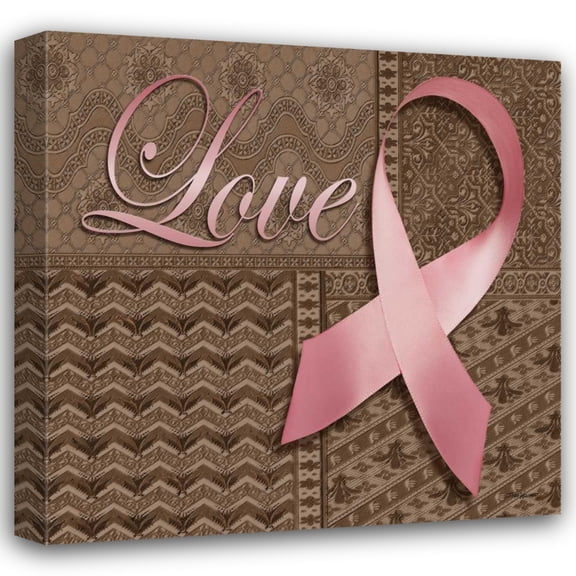 Todd Williams 20x20 Gallery Wrapped Canvas Wall Art Titled - Love Ribbon