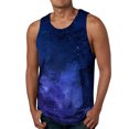 thumbnail image 1 of Fashnice Débardeurs pour Hommes Imprimé Ciel Étoilé Été Sans Manches T-Shirts de Course Décontractés Style F TP, 1 of 2