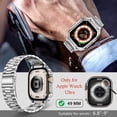 thumbnail image 3 of CIRUTVAL Stainless Steel Metal Band and Case Compatible with Apple Watch Band and Covre 41mm 40mm Ultra 49mm 45mm 44mm, Men Metal Protective Bumper Cover for iWatch Series 9 8 7 SE 6 5 4 3 2 1, 3 of 6