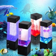 LED Mini Fish Tank Water Light Box Water Ball Aquarium Jellyfish Lamp Bedside Cabinet Lighting Nightlight